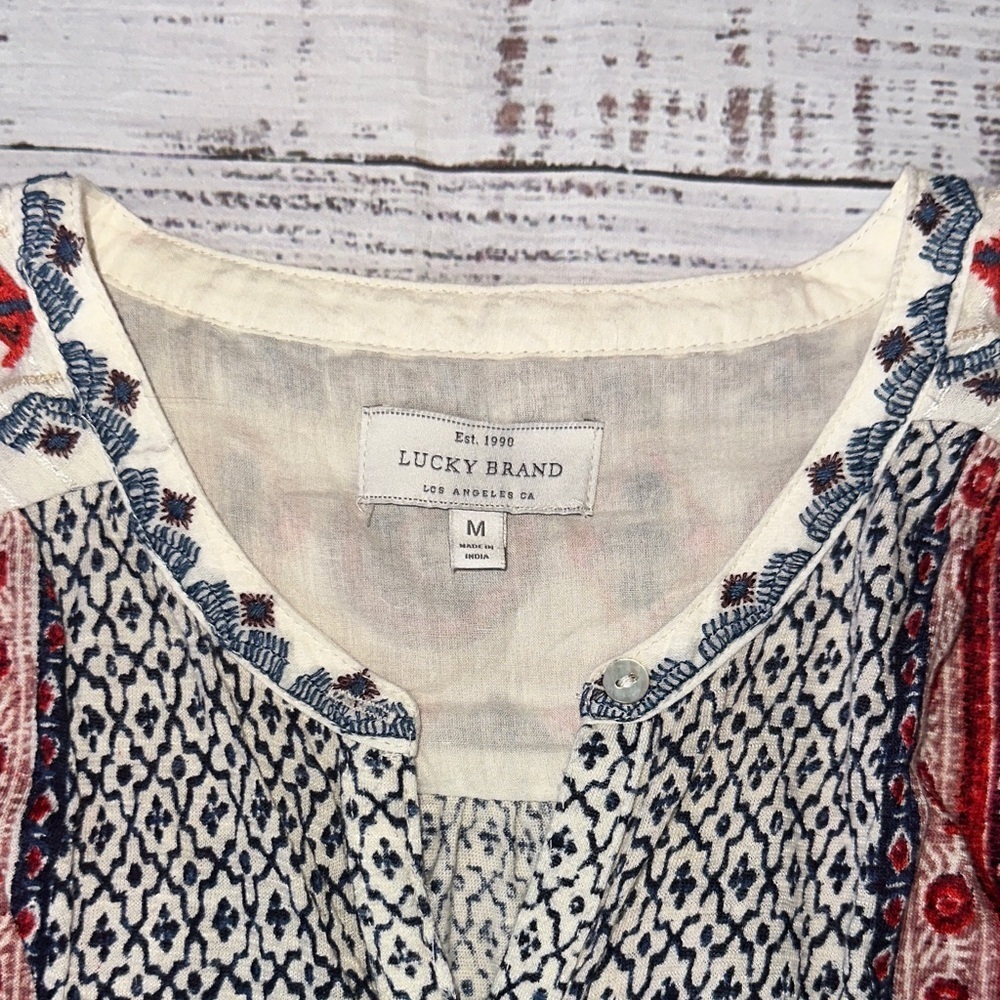 Lucky Brand Multicolor Sleeveless Blouse Sz. M - Picture 2 of 6